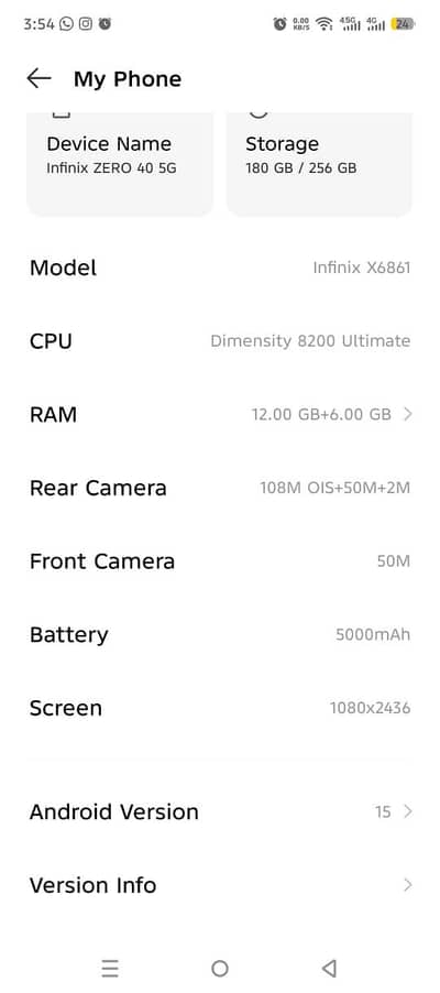 Infinix Zero 40 5G - Official PTA Mint condition