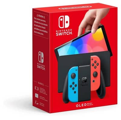 Nintendo Switch OLED 64GB | 7 Inch Touchscreen | Blue Red Joy-Cons