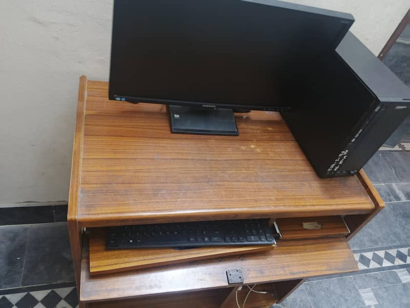 Computer Table with Drawer & Keyboard Tray 2