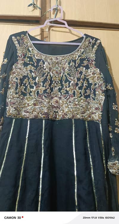 3 Pc Pure Chiffon Kalidar Frock