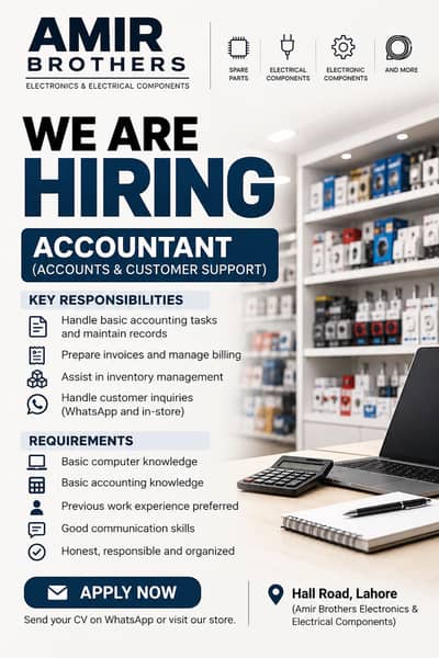 Basic accounts and customer handling job