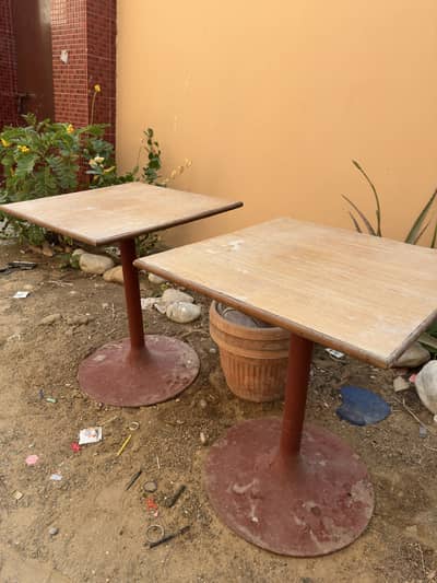 Wooden tables