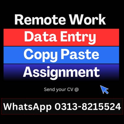 Remote Work From Home Jobs | Data Entry, Typing & Copy-Paste Work