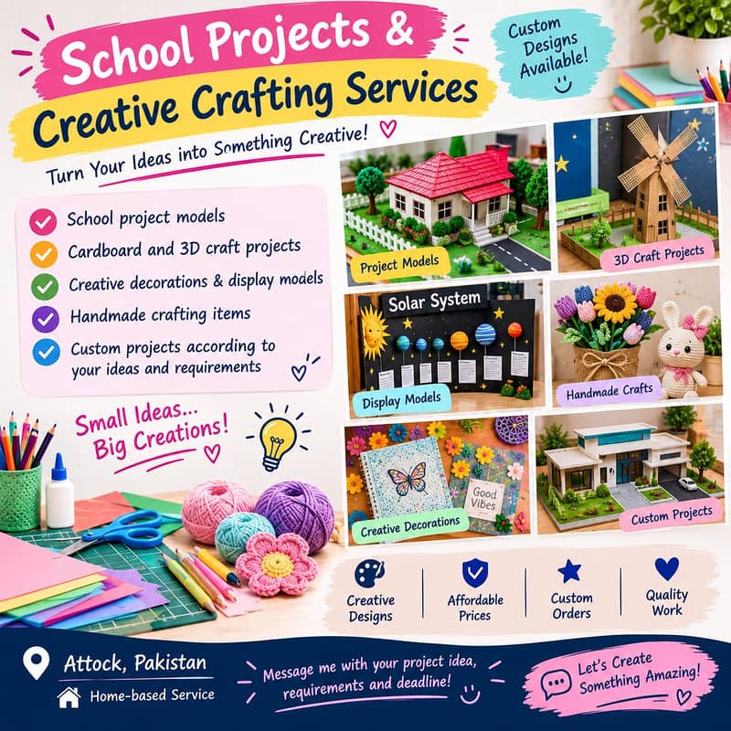 School Project Models & Creative Crafting Services 0