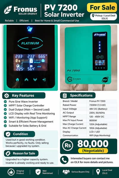 PV-7200  solar inverter sale  7.2 KW