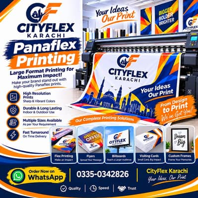 Flex Printing, Panaflex Printing ,Flyers, Billboards & Visiting Cards