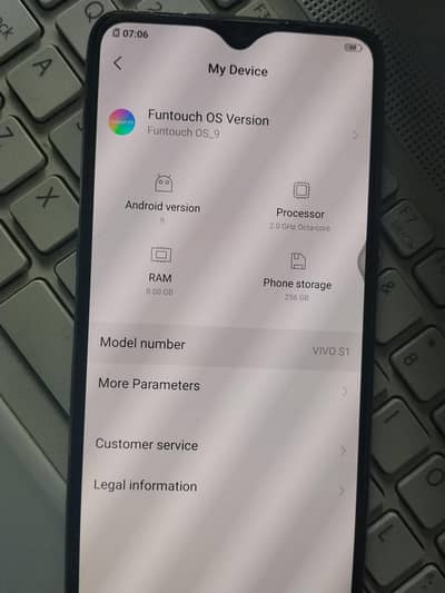 Vivo S1 8 Ram 256 GB storage