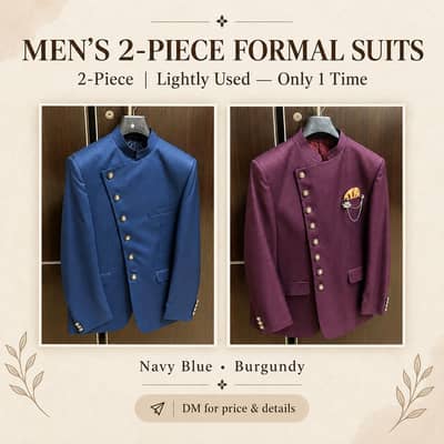 Men formal 2 and 3 piece suit | Only once used
