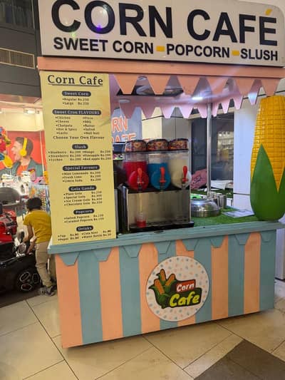 Corn Cafe ka  counter / stall for sale hai.