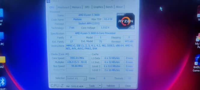AMD RYZEN 5 3600 6-core proccesor