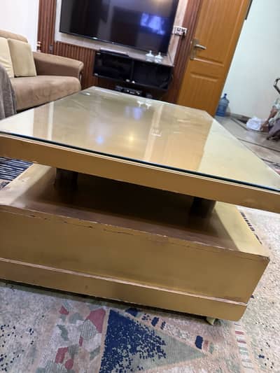 Used Glass-Top Center Table for Sale – Rs. 10,000