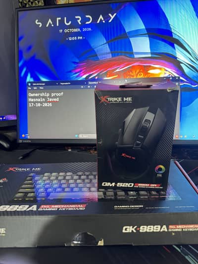 Xtrike-me GK-989a keyboard & GM-520 mouse Read description