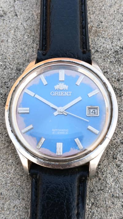 Vintage Orient Automatic Watch (21 Jewels) – Blue Dial