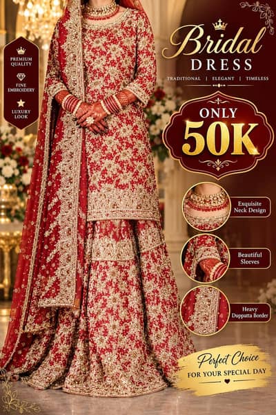 bridal lehnga / barat bridal lehnga/ barat wear/Bridal dress