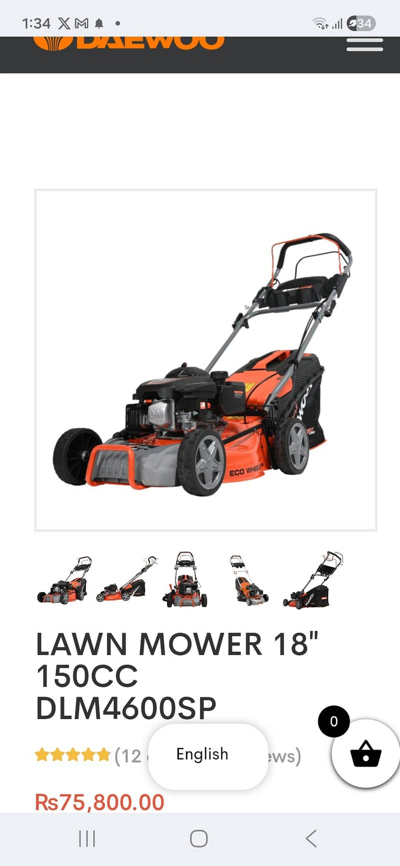 Grass cutting machine, Daeewoo Original 8