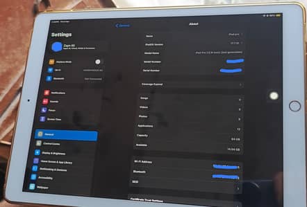 iPad pro 13 inch with official changer with cover