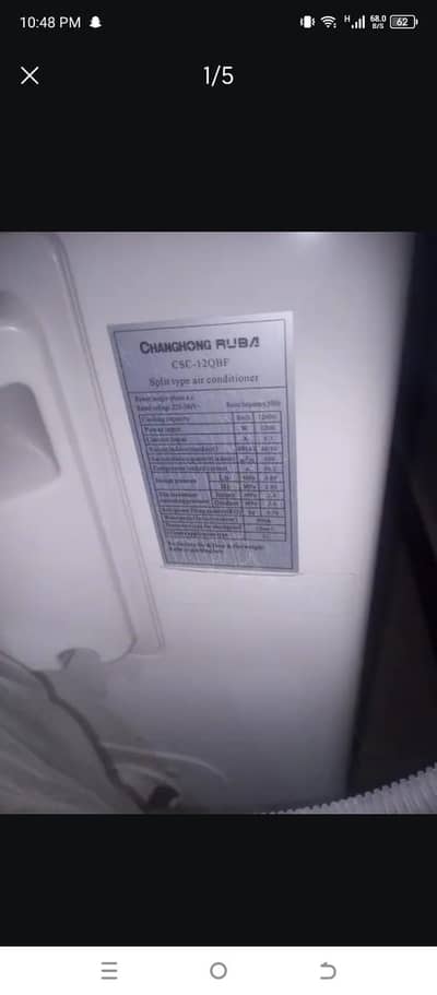 changhong ruba non inverter AC