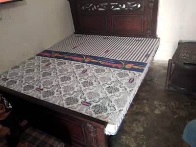 double bed with mattress.