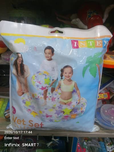 pool set with kids