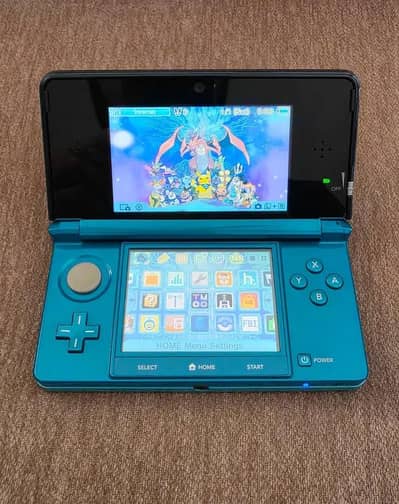 Aqua Blue Nintendo 3DS 128GB Handheld Gaming Console