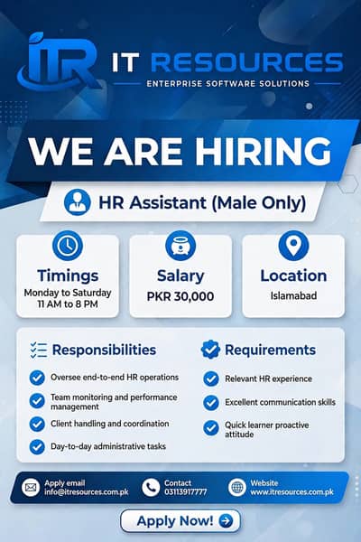 HR Assistant (Male Only)
