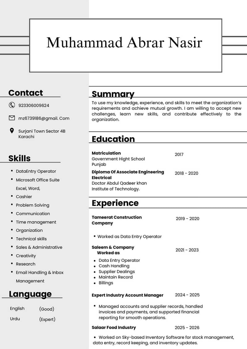 Data Entry Operator 0