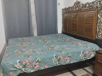 wooden bed