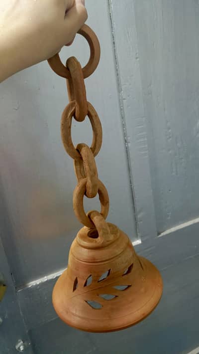 Handcrafted Terracotta Clay Hanging Bell - Traditional Decor