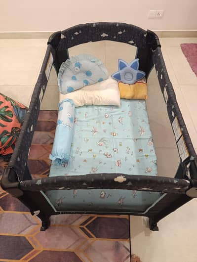 Mom Squad official Foldable Baby Cot and Playpen