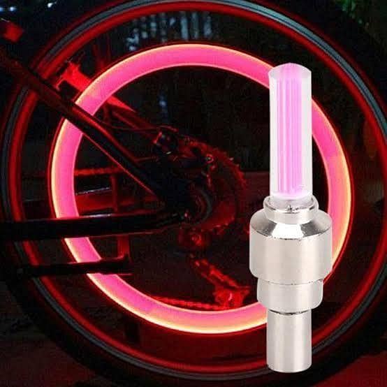 2 Pcs Cycle Bike Glow In The Dark Car Tyre Valve Cap Motion Running Sensor Activated Wheel Spokes Neon LED Light