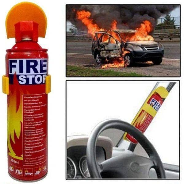 Fire Stop Extinguisher Spray (1000ml) For car and Home kitchen Stop fire. Portable Pre-Filled Car Bike Motorbike Motorcycle Van Truck Trolly Rickshaw