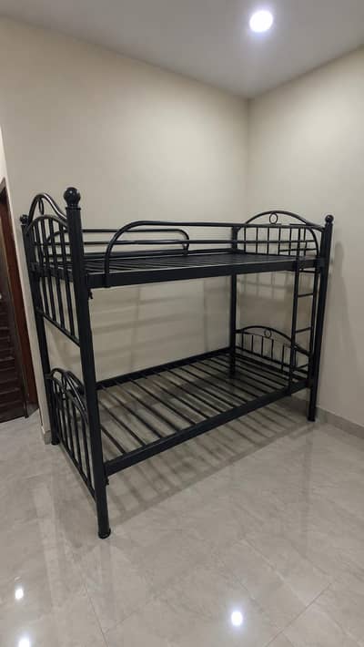 bunker bed  make of pure iron colour crystal black