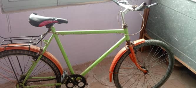 Green Bicycle for Sale | Rear Carrier & Mudguards