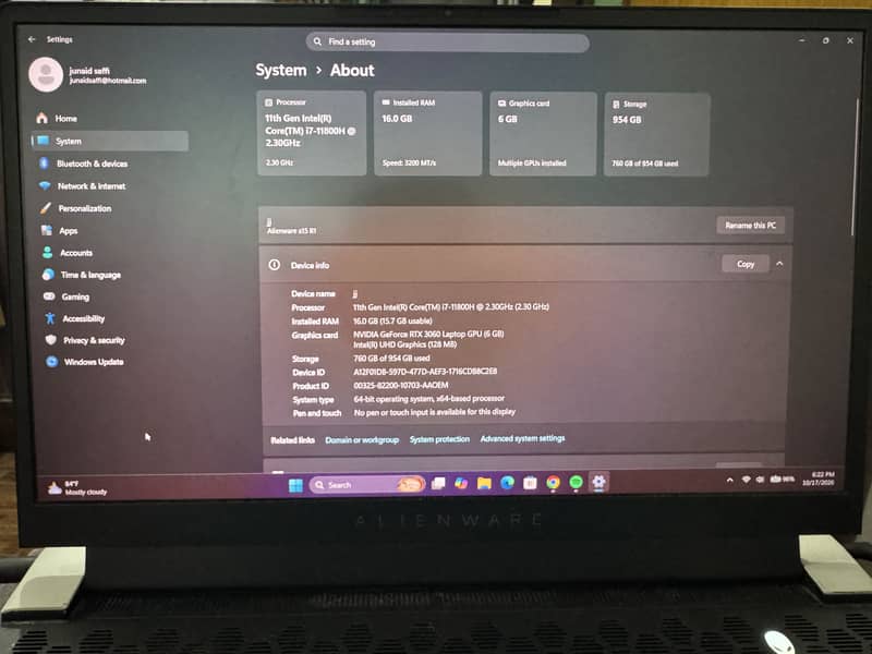 Alienware X15 R1 4