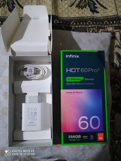 Infinix hot 60 pro plus 16--256 WhatsApp 03091940219