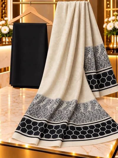 black plain suit with skin chaddar