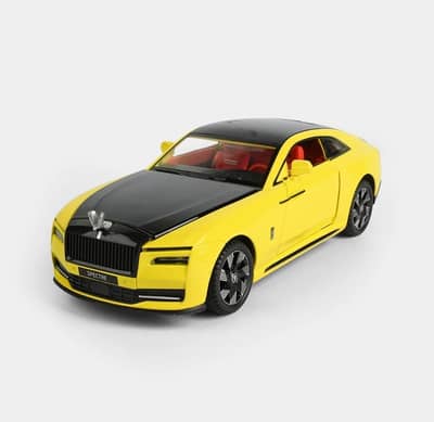 Rolls Royce Spectre Die-Cast Model Car 1:24 Scale in Yellow Colour