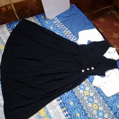 binasif western long black frock