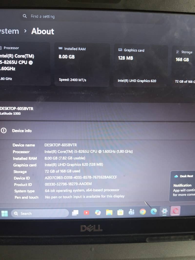Dell laptop i5 4