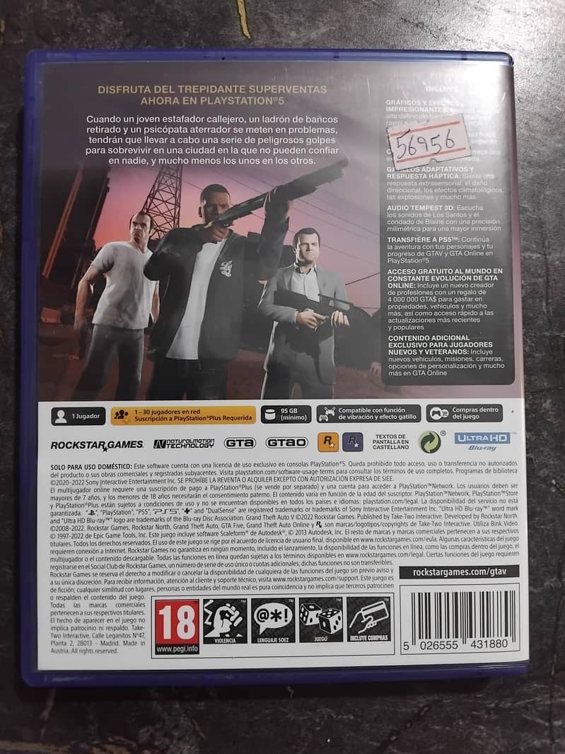 GTA V PS5 Game (Includes Map) 2