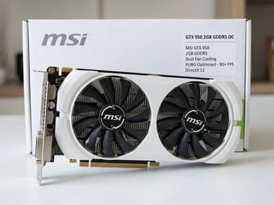 Nvidia GTX 950 2GB GDDR5 - 120 FPS PUBG & GTA V Budget Gaming Card