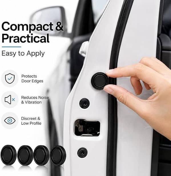 Car Door Protector Shock Absorber Pads - Pack of 10
