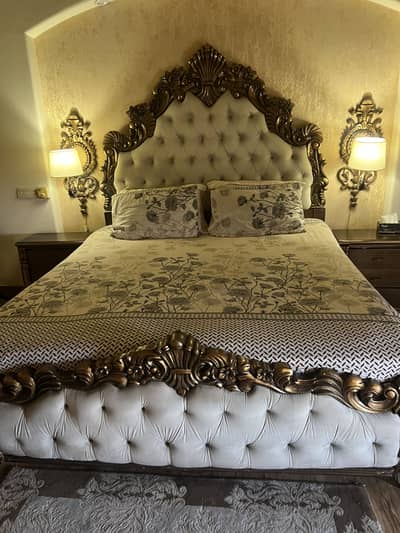 Solid wood bed set for sale
