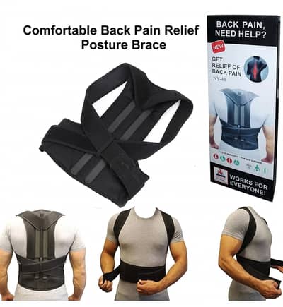 Black Non-Woven Posture Corrector Belt 1 Pc