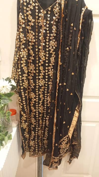 pure crinkle chiffon Indian gotta dress