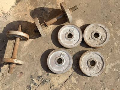 20 KG Iron Dumbbell Weight Set with 2 Rods – Lahore