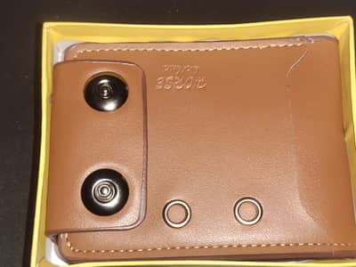 brown very decent color and leather wallet