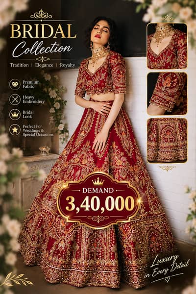 Luxury Maroon Bridal Lehenga with Heavy Golden Embroidery – Royal Wed