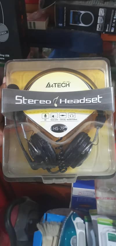 A4Tech HS-7P Stereo Headset with Mic – Brand New Pack