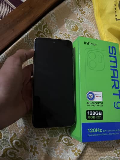 Infinix Smart 9 (4+4 , 128gb) box pack condition.